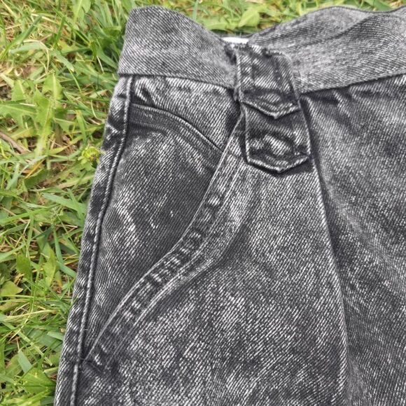 DEADSTOCK Black Vintage 90s Acid Wash High Waist Roper Plus Sized Jeans - Picture 6 of 12